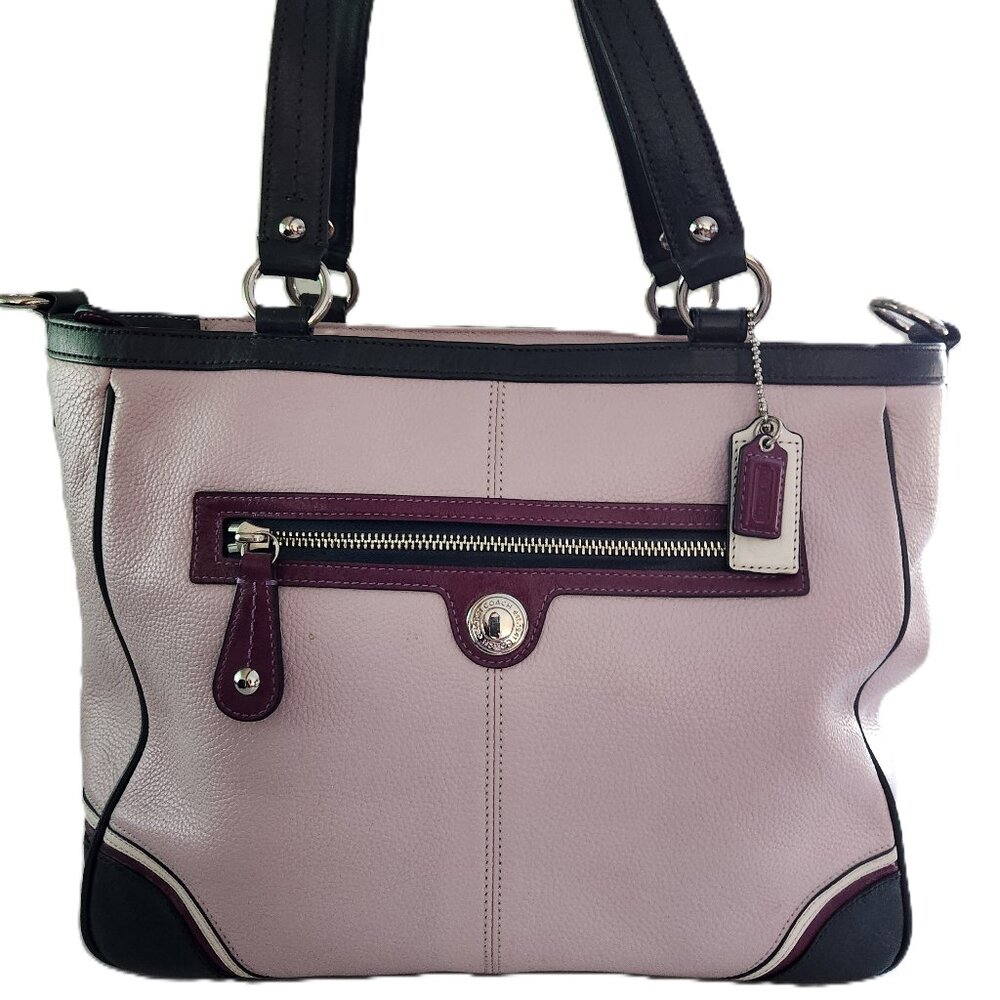 Euc Coach Laura Pink Leather Spector Shoulder Bag Satchel Purse